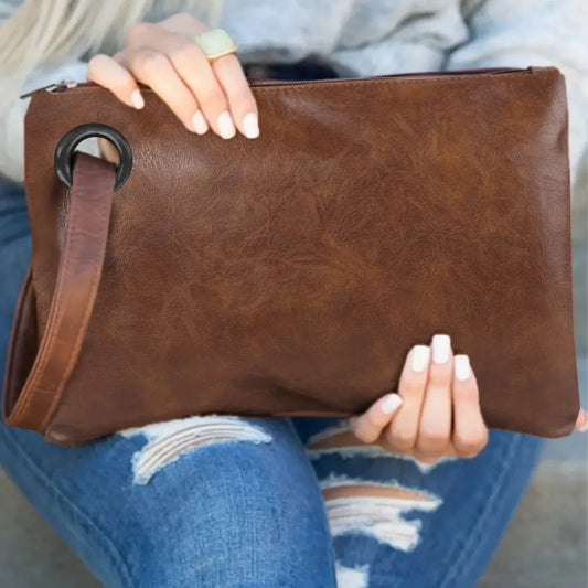 Brown Oversized Clutch/Handbag